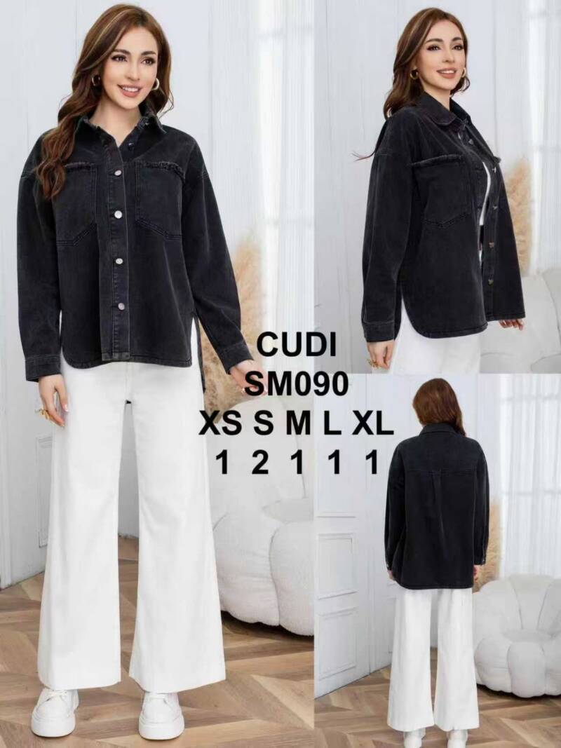 Kurtki damskie jeansy Roz XS-XL, 1 Kolor .Paczka 6 szt